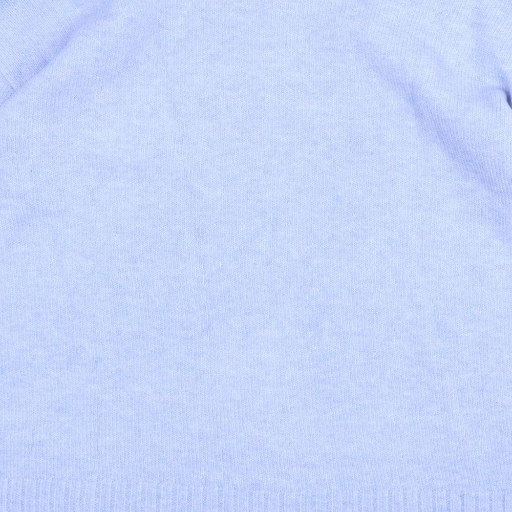 Marks and Spencer Womens Blue Round Neck Acrylic Pullover Jumper Size L