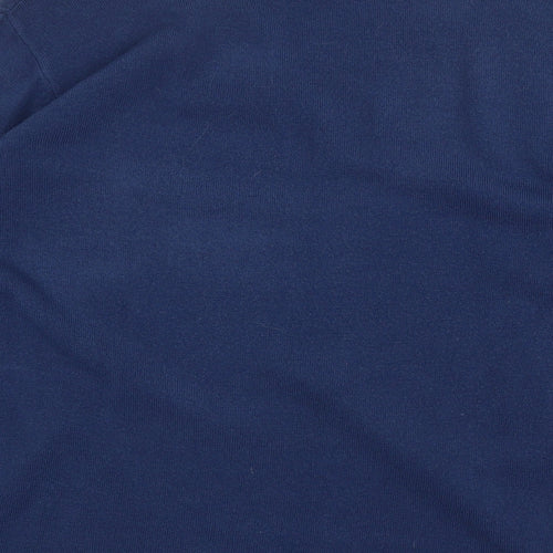 Bonmarché Womens Blue V-Neck Acrylic Pullover Jumper Size L