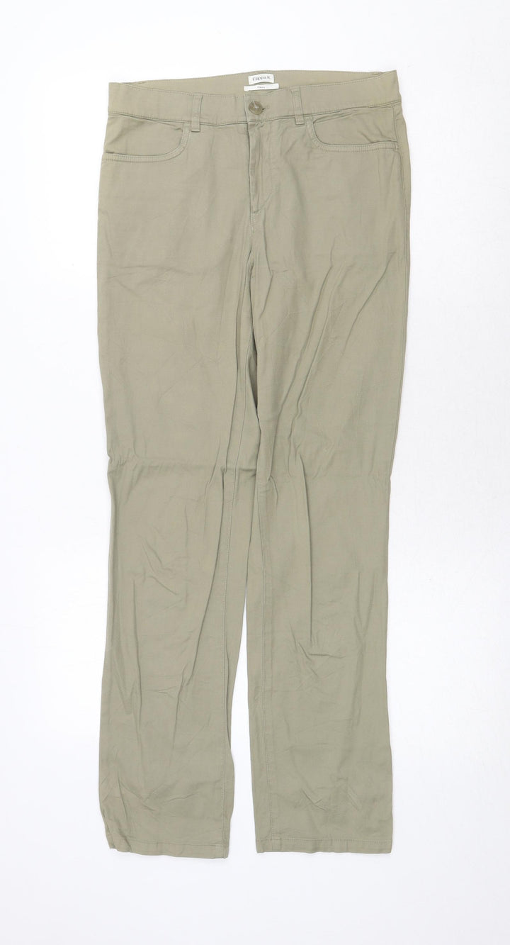 Fillipa K Womens Grey Cotton Straight Jeans Size XS Regular Zip