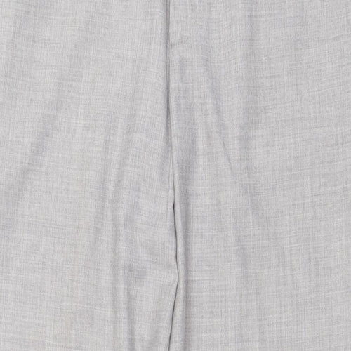 MTWTFSS Weekday Mens Grey Polyester Dress Pants Trousers Size M Regular Zip