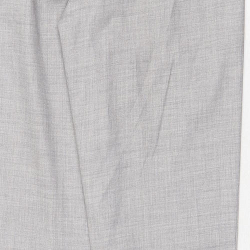 MTWTFSS Weekday Mens Grey Polyester Dress Pants Trousers Size M Regular Zip