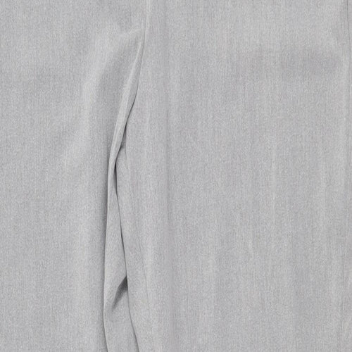 Marks and Spencer Womens Grey Viscose Chino Trousers Size 10 Regular Zip