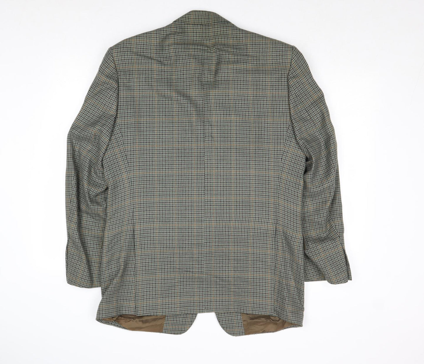 Harmer Mens Grey Geometric Polyester Jacket Blazer Size 40 Regular