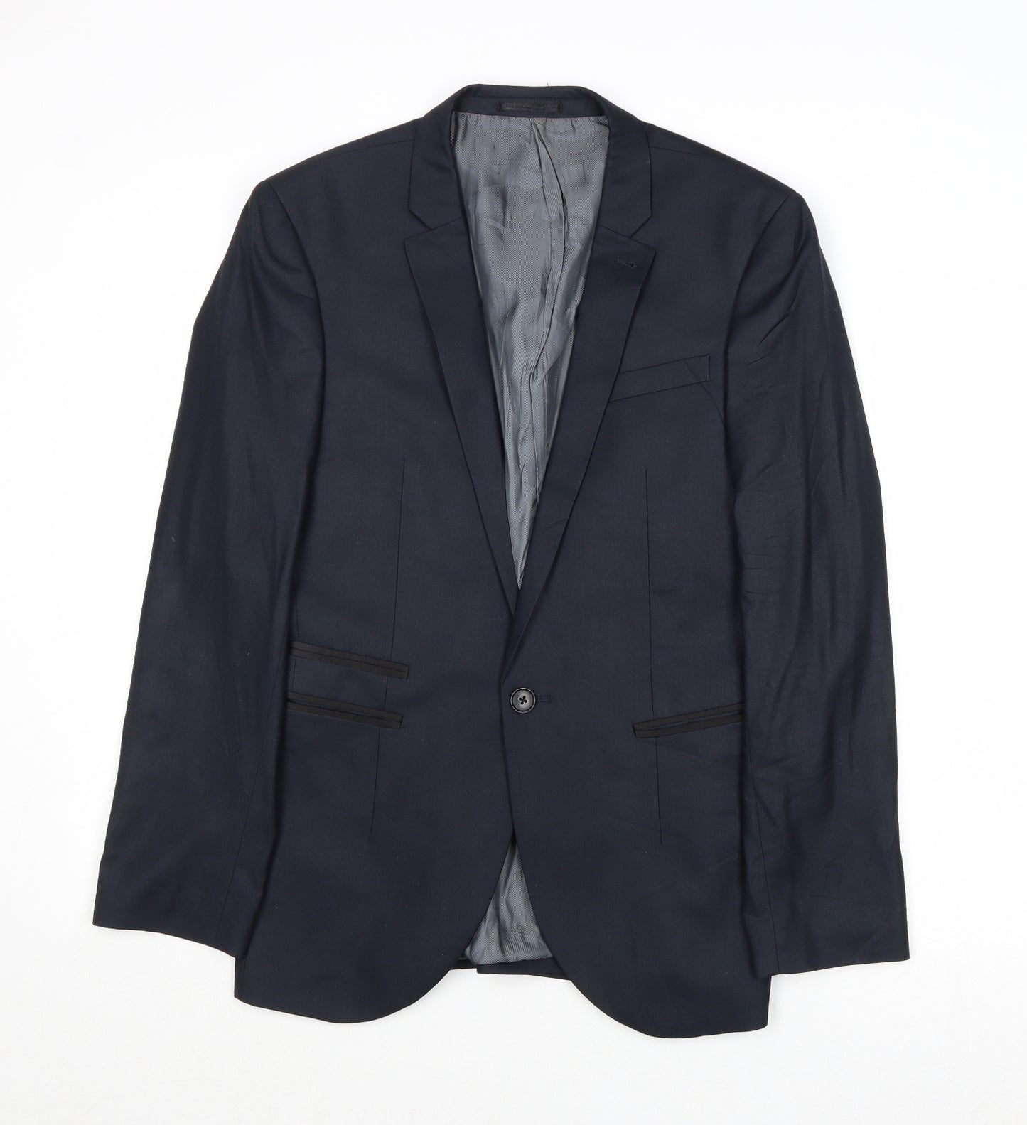 NEXT Mens Blue Polyester Jacket Suit Jacket Size 36 Regular