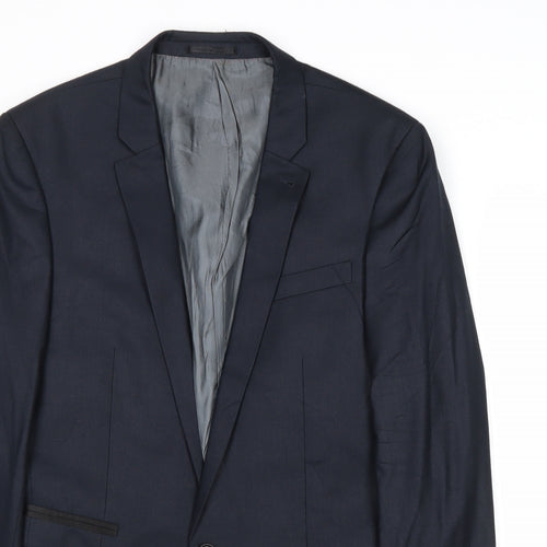 NEXT Mens Blue Polyester Jacket Suit Jacket Size 36 Regular
