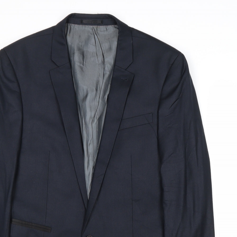 NEXT Mens Blue Polyester Jacket Suit Jacket Size 36 Regular