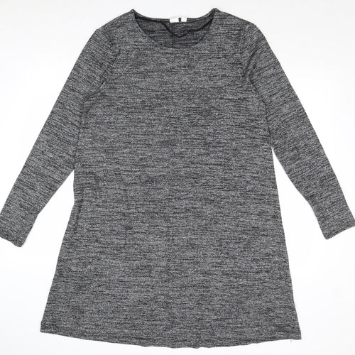 Gap Womens Silver Polyester Jumper Dress Size L Round Neck Pullover