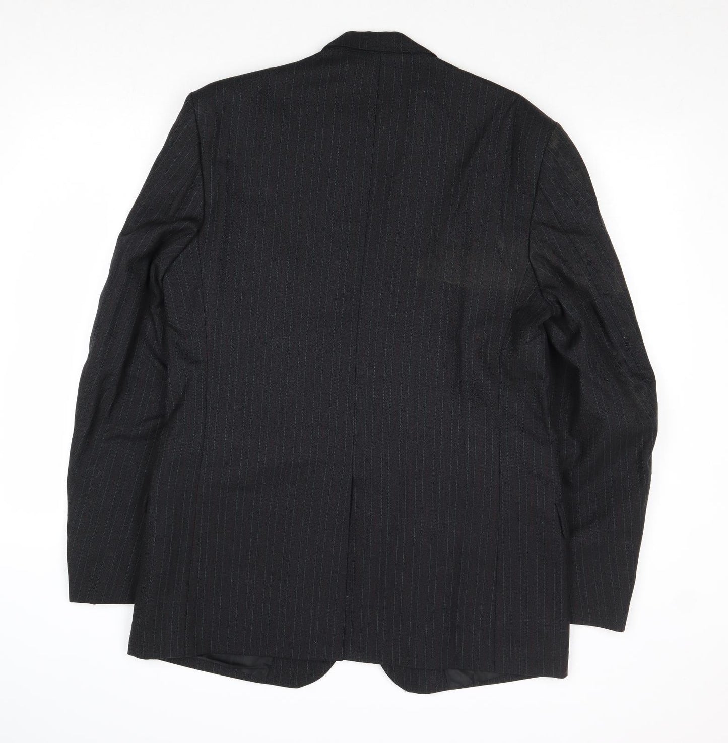 Ben Worsley Mens Black Striped Wool Jacket Suit Jacket Size 38 Regular