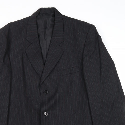 Ben Worsley Mens Black Striped Wool Jacket Suit Jacket Size 38 Regular
