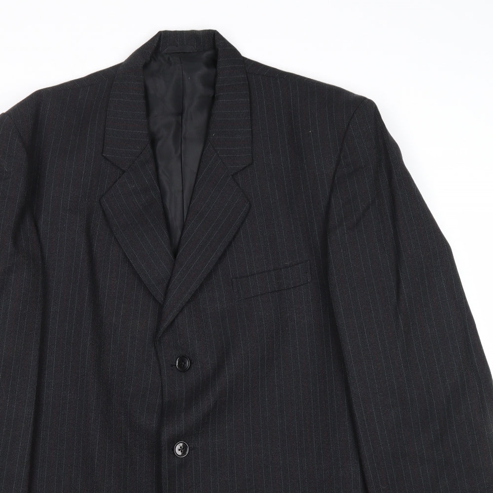Ben Worsley Mens Black Striped Wool Jacket Suit Jacket Size 38 Regular