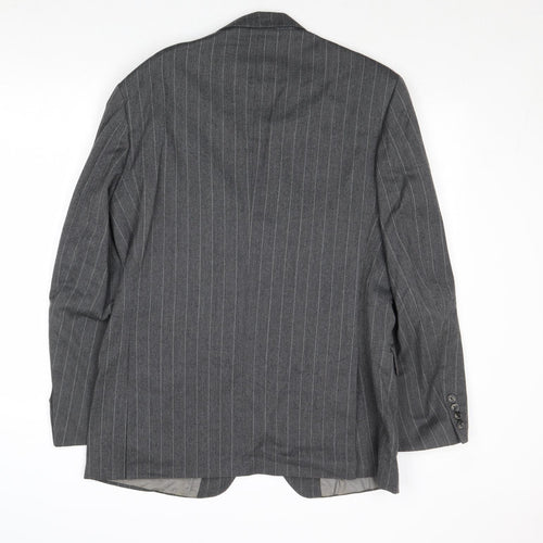 Mr Harry Mens Grey Striped Wool Jacket Suit Jacket Size 38 Regular