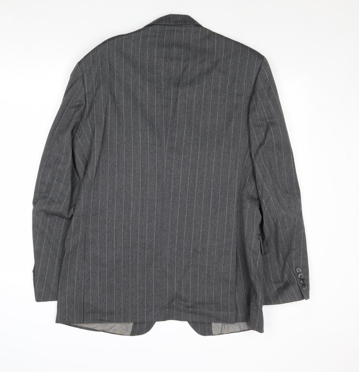 Mr Harry Mens Grey Striped Wool Jacket Suit Jacket Size 38 Regular