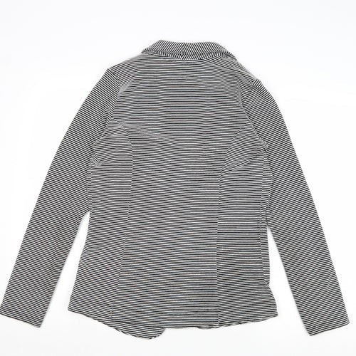 NEXT Womens Grey Striped Jacket Blazer Size 12
