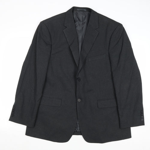 Greenwoods Mens Grey Polyester Jacket Suit Jacket Size 42 Regular