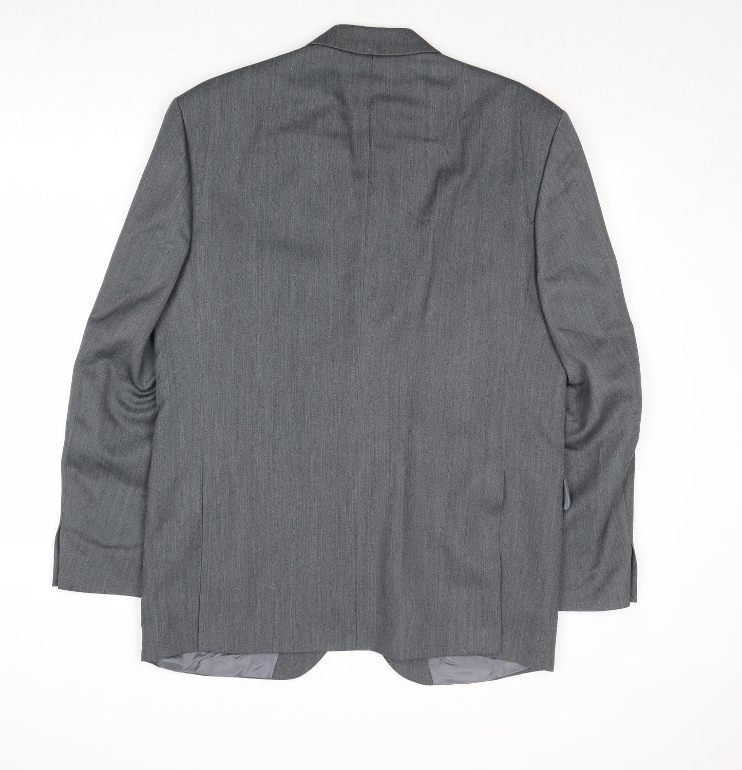 Fine Tailoring Mens Grey Polyester Jacket Suit Jacket Size 42 Regular