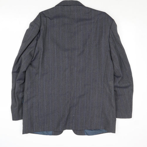 James Barry Mens Blue Striped Wool Jacket Suit Jacket Size 44 Regular