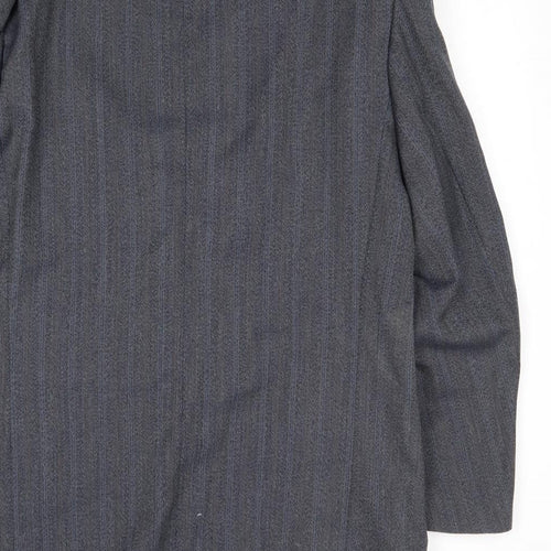James Barry Mens Blue Striped Wool Jacket Suit Jacket Size 44 Regular