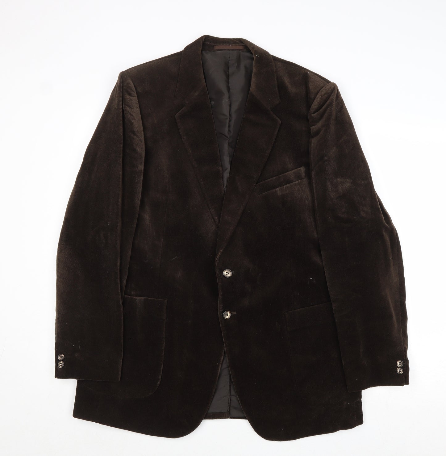 marks and Mens Brown Cotton Jacket Blazer Size 42 Regular