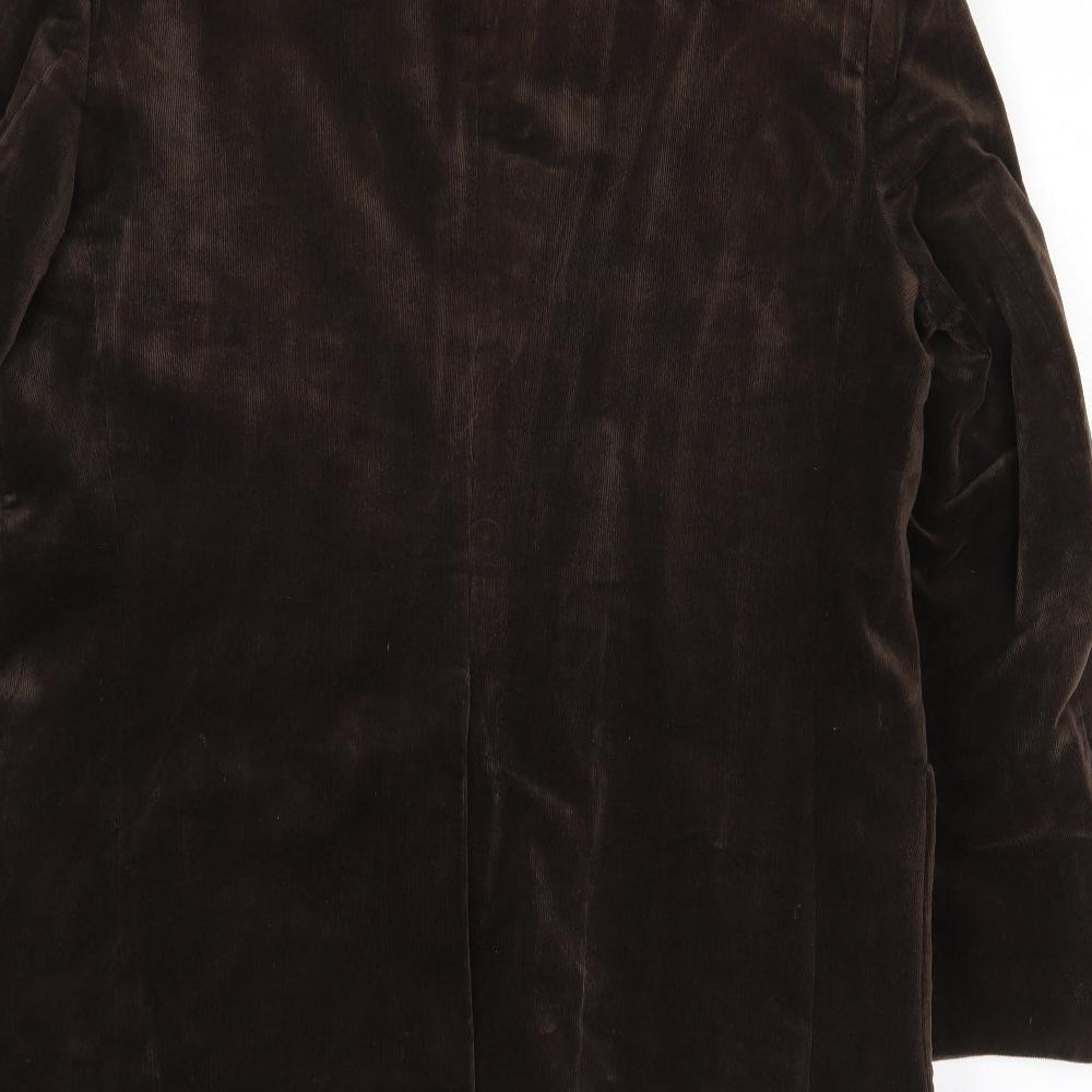 marks and Mens Brown Cotton Jacket Blazer Size 42 Regular