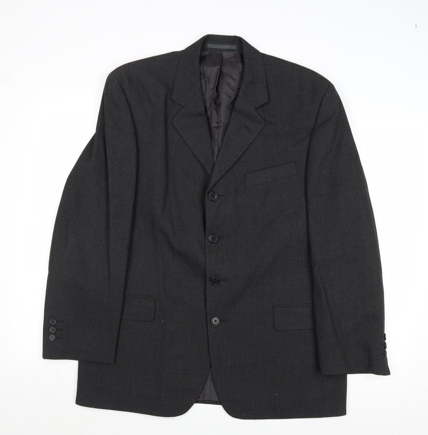 Burton Mens Grey Polyester Jacket Suit Jacket Size 40 Regular