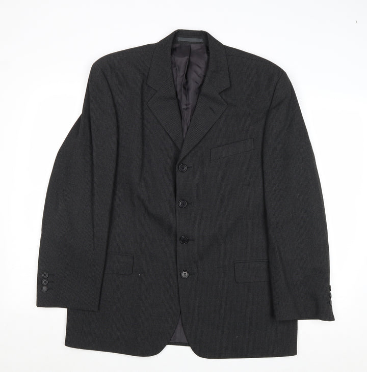 Burton Mens Grey Polyester Jacket Suit Jacket Size 40 Regular
