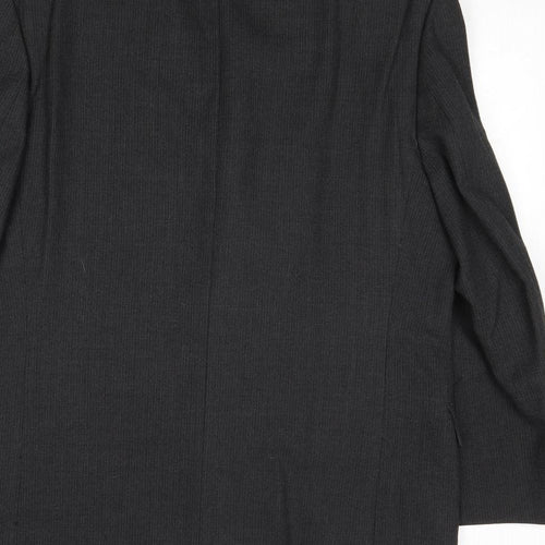 Burton Mens Grey Polyester Jacket Suit Jacket Size 40 Regular