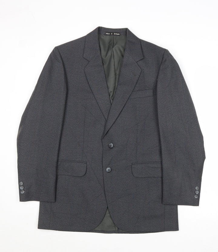 Dunn & Co Mens Grey Polyester Jacket Suit Jacket Size 36 Regular