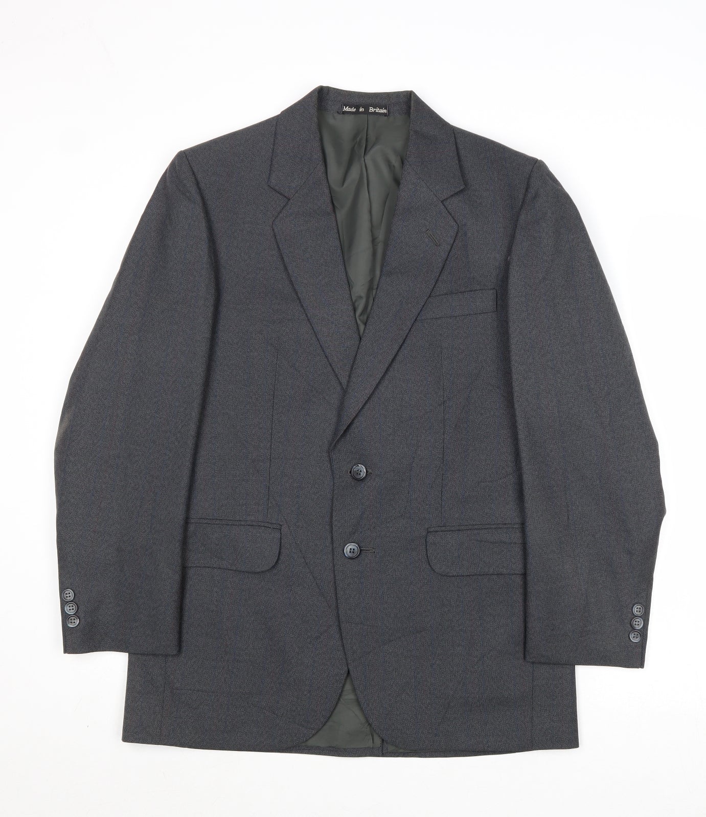 Dunn & Co Mens Grey Polyester Jacket Suit Jacket Size 36 Regular