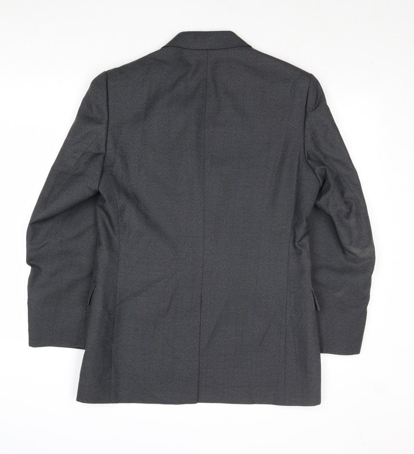Dunn & Co Mens Grey Polyester Jacket Suit Jacket Size 36 Regular