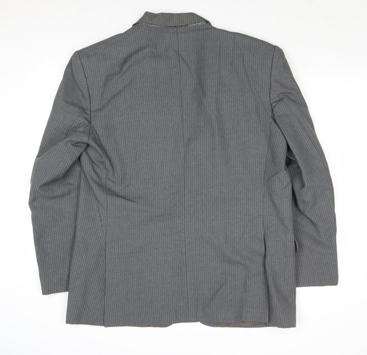 James Barry Mens Grey Striped Wool Jacket Suit Jacket Size 42 Regular