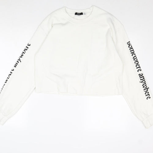 BDG Womens White Polyester Pullover Sweatshirt Size S Pullover - Size S-M Somewhere Anywhere