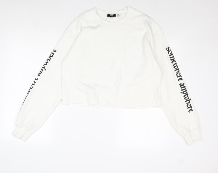 BDG Womens White Polyester Pullover Sweatshirt Size S Pullover - Size S-M Somewhere Anywhere