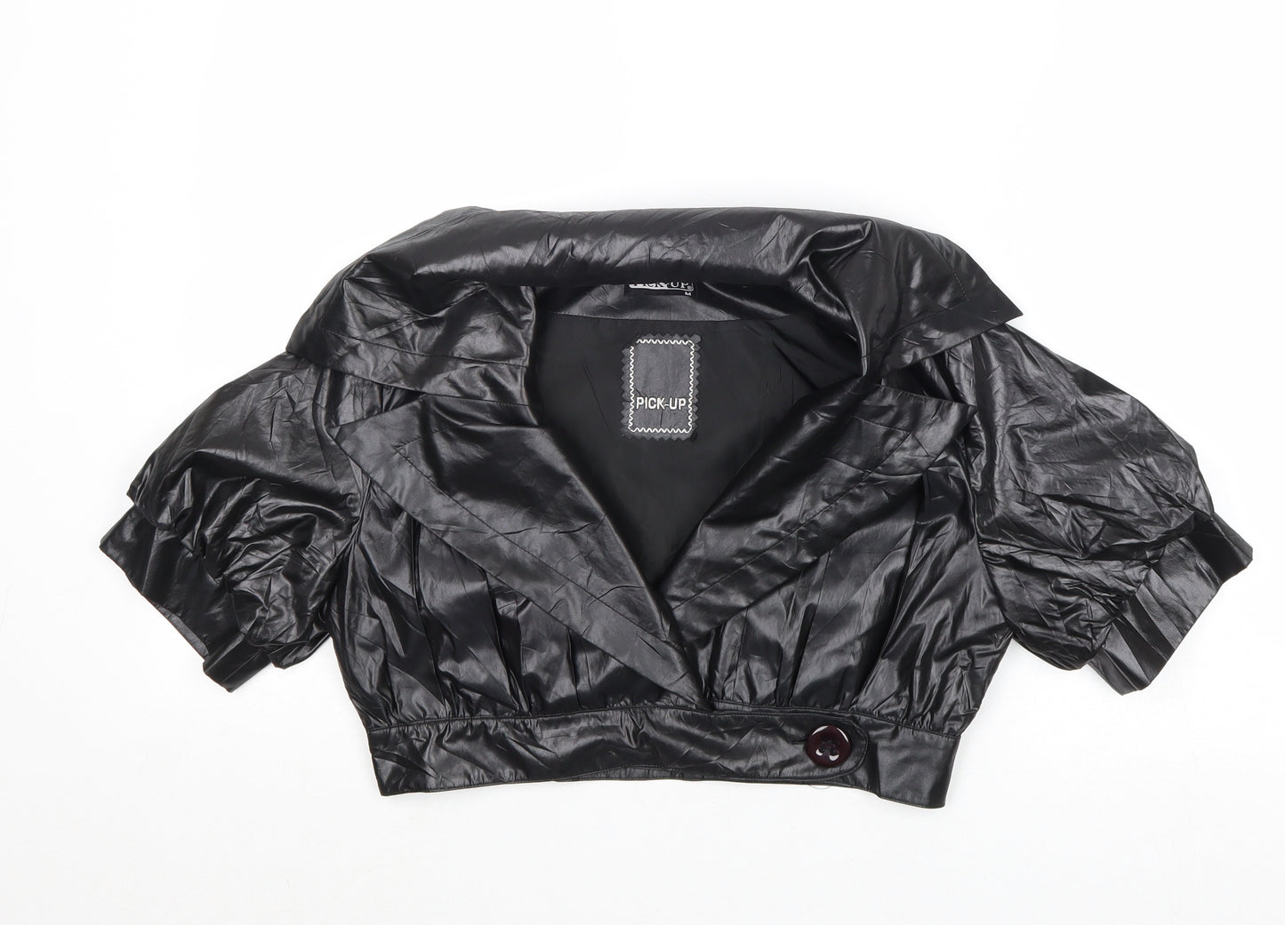 Pick Up Womens Black Jacket Blazer Size M Buckle