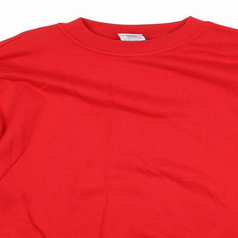 Far Ridge Mens Red Cotton Pullover Sweatshirt Size L