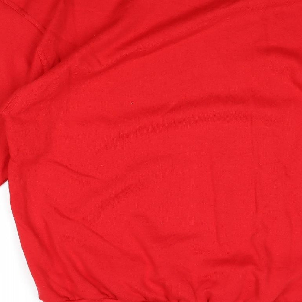 Far Ridge Mens Red Cotton Pullover Sweatshirt Size L