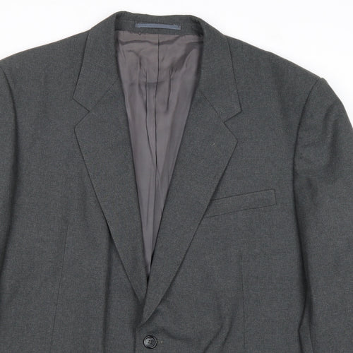 Warteks Mens Grey Polyester Jacket Suit Jacket Size 44 Regular