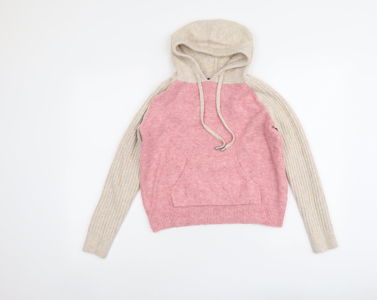Marks and Spencer Womens Pink Round Neck Acrylic Pullover Jumper Size S