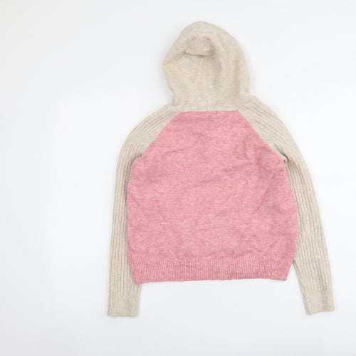 Marks and Spencer Womens Pink Round Neck Acrylic Pullover Jumper Size S