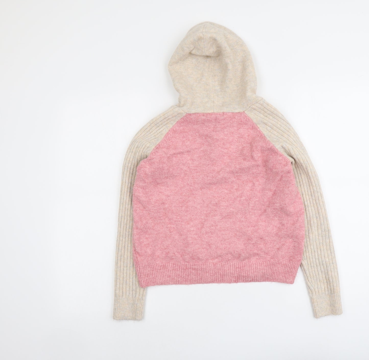 Marks and Spencer Womens Pink Round Neck Acrylic Pullover Jumper Size S