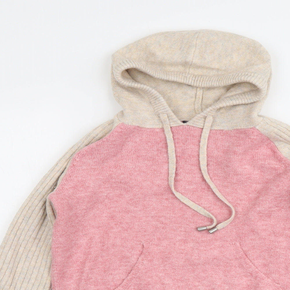 Marks and Spencer Womens Pink Round Neck Acrylic Pullover Jumper Size S