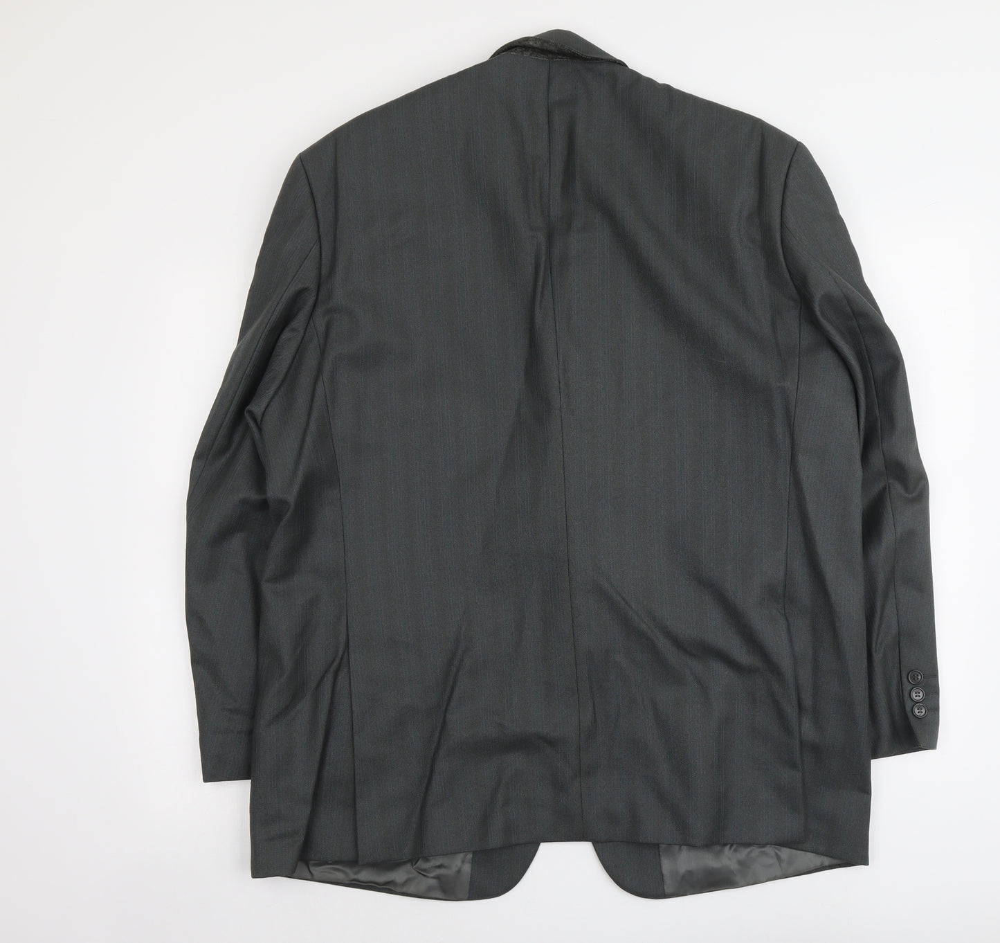 Wellington Mens Grey Striped Wool Jacket Suit Jacket Size L Regular