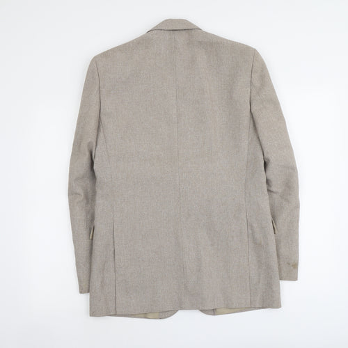 C&A Mens Beige Polyester Jacket Blazer Size S Regular