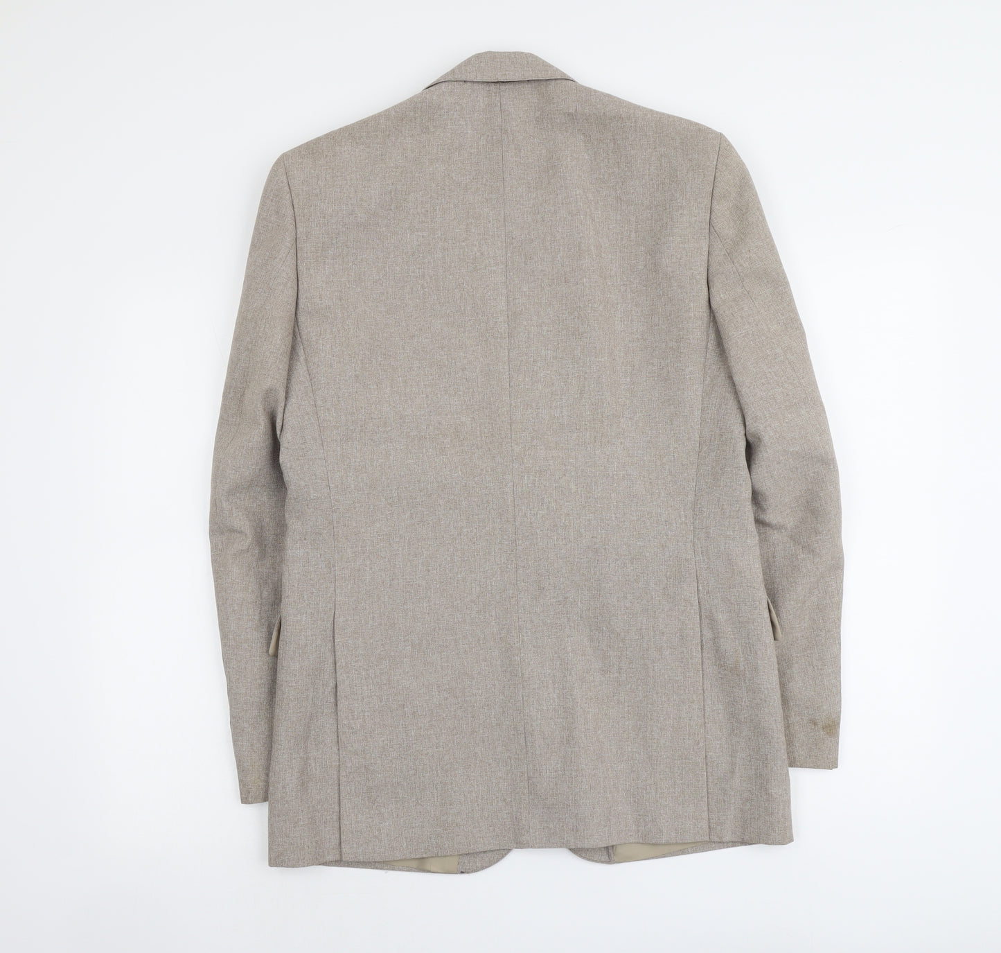 C&A Mens Beige Polyester Jacket Blazer Size S Regular