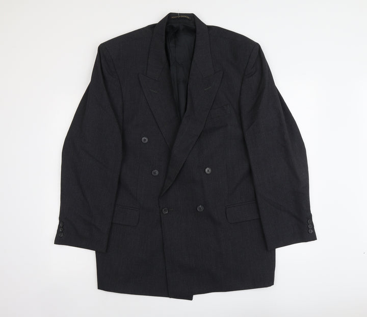Marks and Spencer Mens Blue Polyester Jacket Suit Jacket Size L Regular