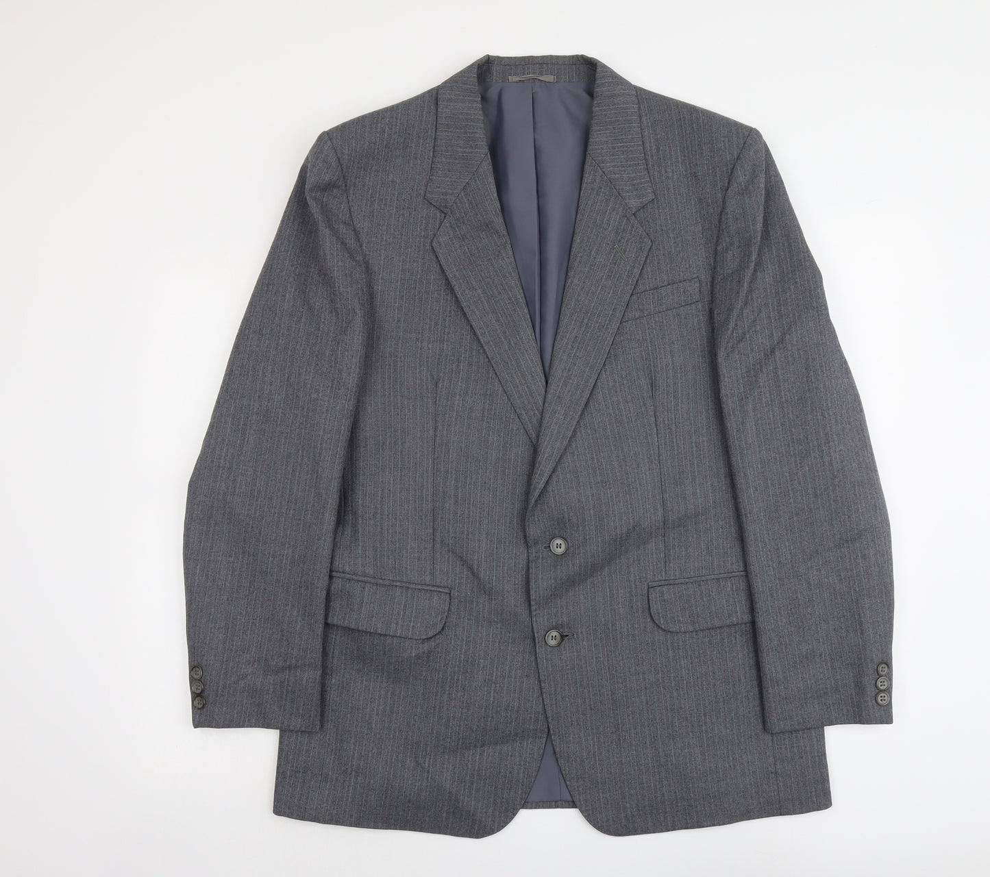 C&A Mens Grey Polyester Jacket Suit Jacket Size L Regular