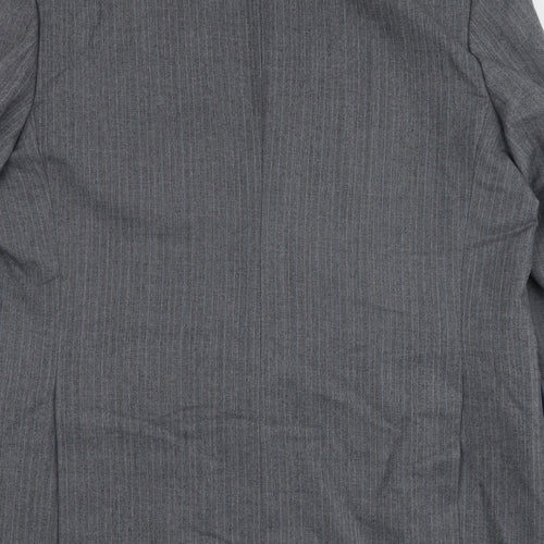 C&A Mens Grey Polyester Jacket Suit Jacket Size L Regular