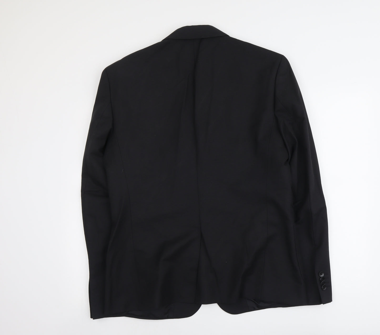 Kiomi Mens Black Polyester Jacket Suit Jacket Size L Regular