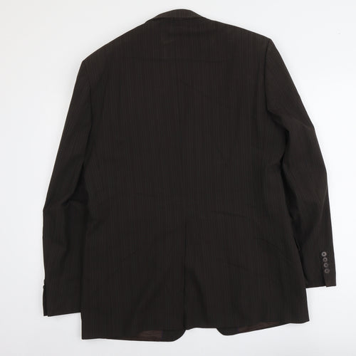 NEXT Mens Brown Striped Wool Jacket Suit Jacket Size M Regular