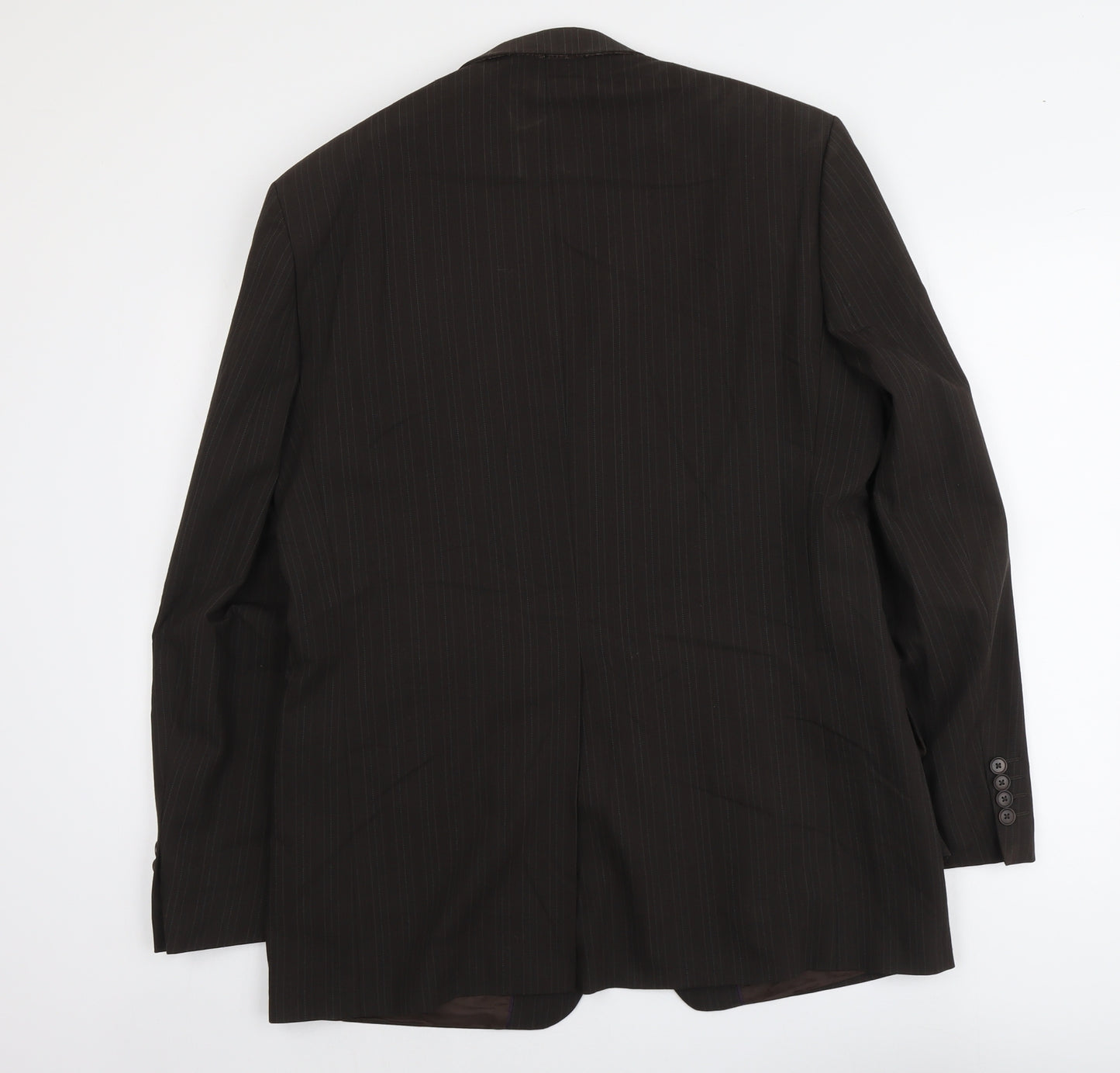 NEXT Mens Brown Striped Wool Jacket Suit Jacket Size M Regular