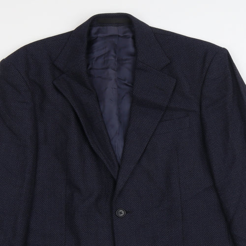Marks and Spencer Mens Blue Wool Jacket Suit Jacket Size L Regular